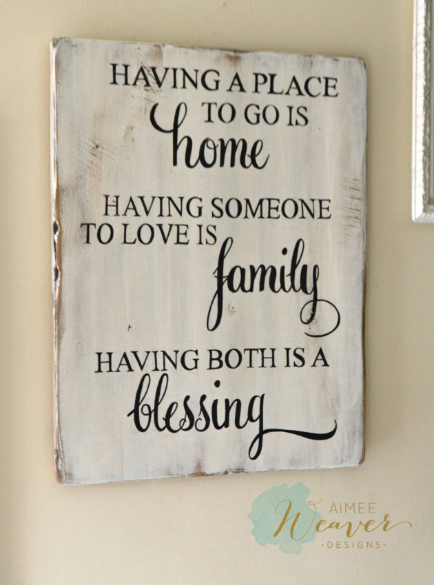 Having a place to go is home wood sign by Aimee Weaver Designs